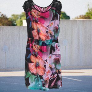 Gibson & Latimer Floral Dress Pullover Lightweight